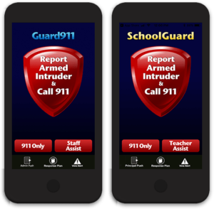 Image of Guard911 and SchoolGuard Mobile phone apps