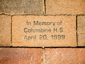 Bricks with In Memory of Columbine HS stamped on them